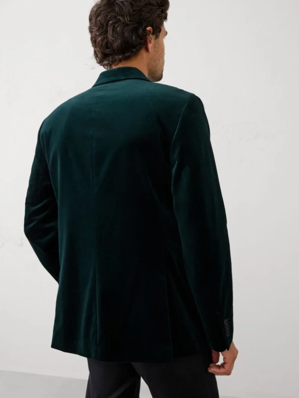 Banana Republic Tailored-Fit Velvet Jacket in Emerald Green size 38R